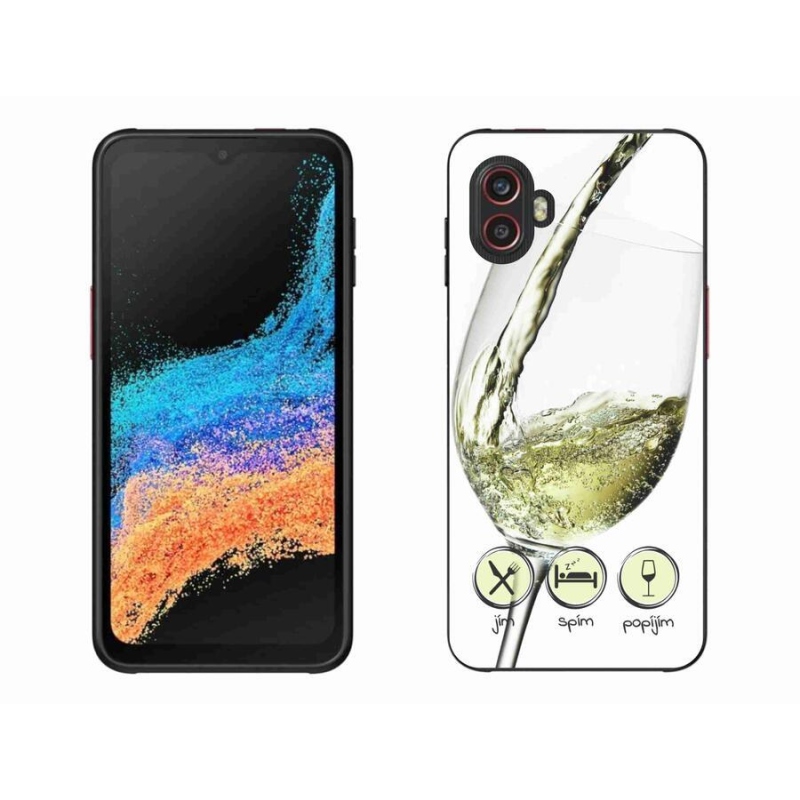 Gélový obal mmCase na mobil Samsung Galaxy Xcover 6 Pro - pohár vína bielej