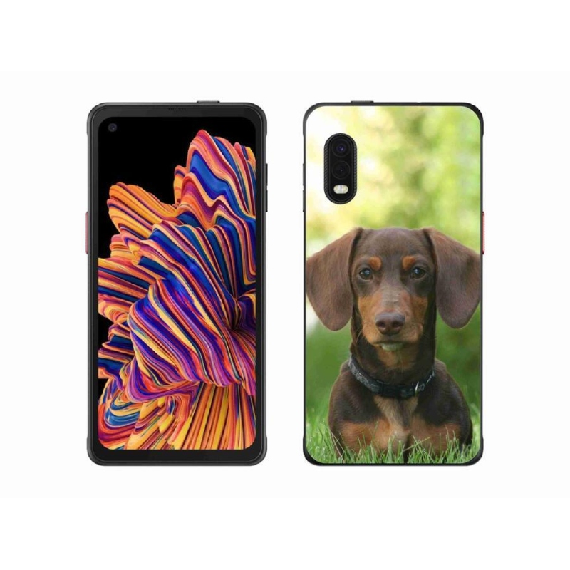 Gélový obal mmCase na mobil Samsung Galaxy Xcover Pro - hnedý jazvečík