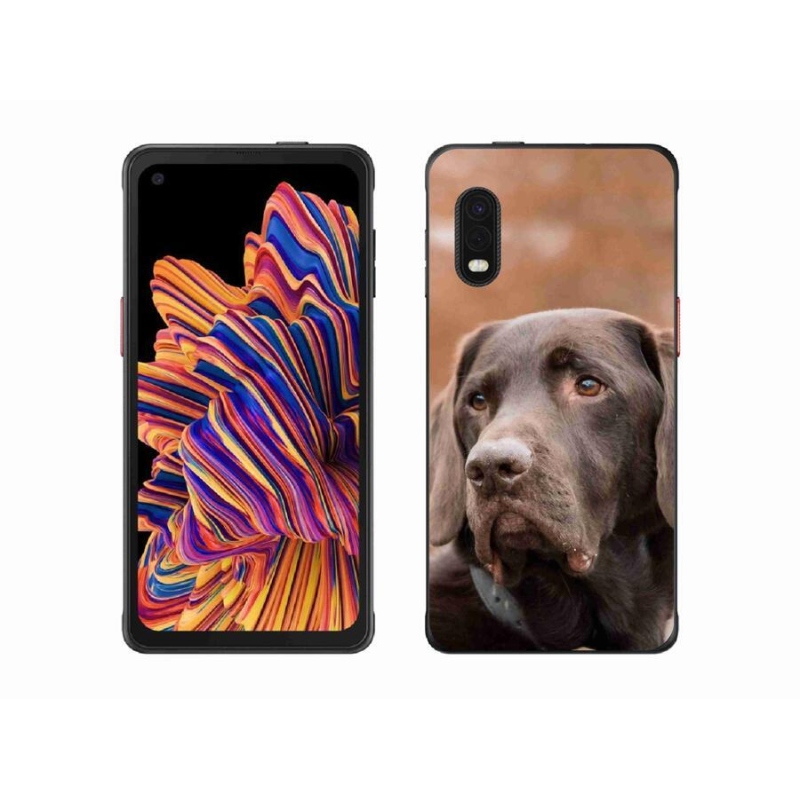 Gélový obal mmCase na mobil Samsung Galaxy Xcover Pro - hnedý labrador