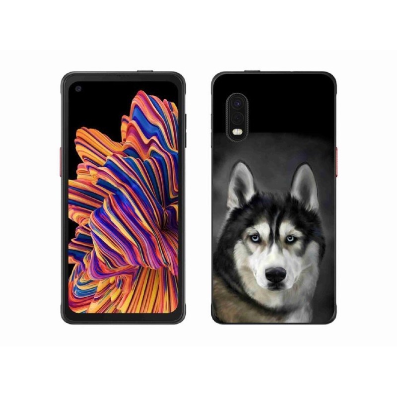 Gélový obal mmCase na mobil Samsung Galaxy Xcover Pro - husky