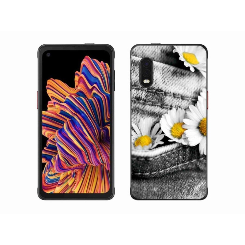 Gélový obal mmCase na mobil Samsung Galaxy Xcover Pro - margaréty