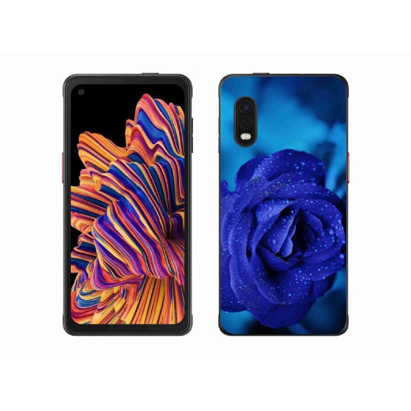 Gélový obal mmCase na mobil Samsung Galaxy Xcover Pro - modrá ruža