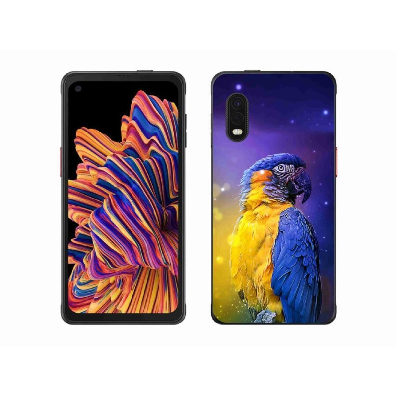 Gélový obal mmCase na mobil Samsung Galaxy Xcover Pro - papagáj ara 1