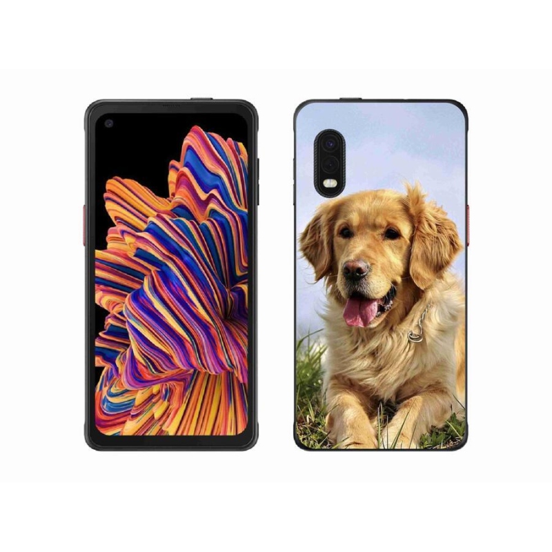 Gélový obal mmCase na mobil Samsung Galaxy Xcover Pro - zlatý retriever