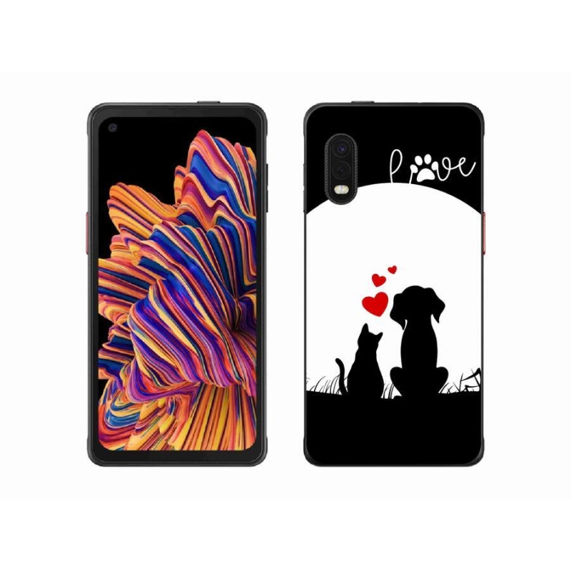 Gélový obal mmCase na mobil Samsung Galaxy Xcover Pro - zvieracie láska