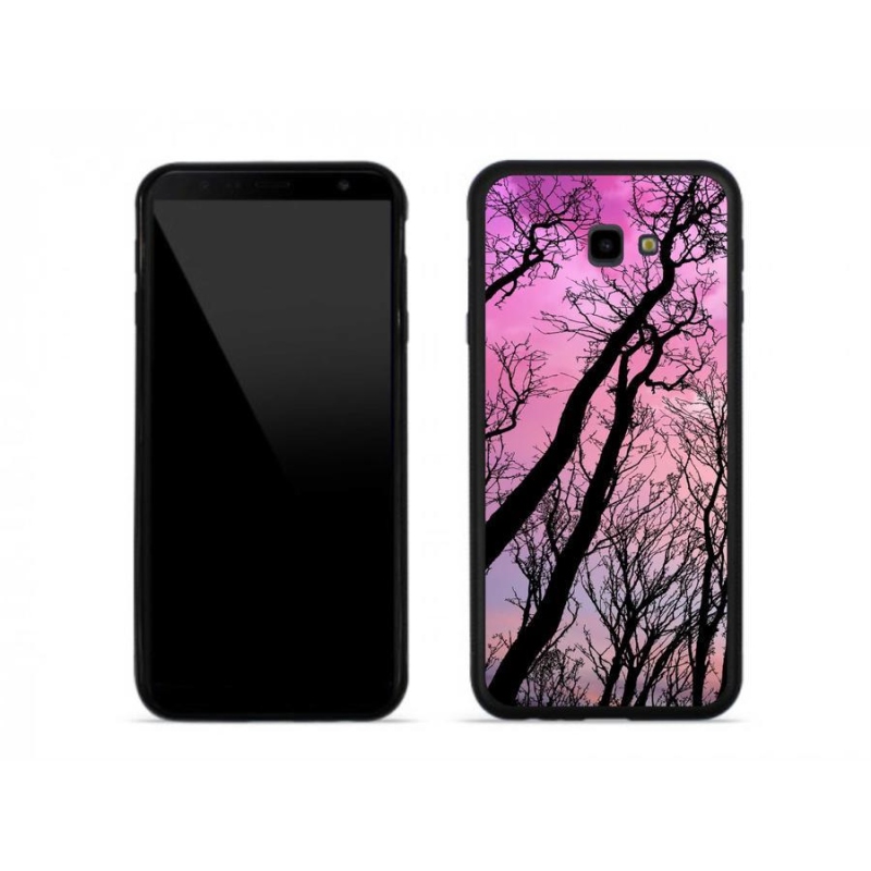 Gélový obal mmCase na mobil Samsung J4 Plus - opadané stromy