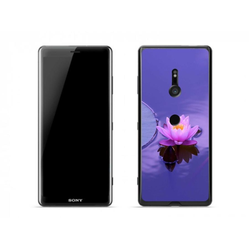 Gélový obal mmCase na mobil Sony Xperia XZ3 - kvet na hladine