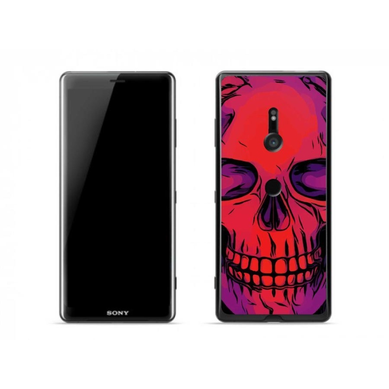 Gélový obal mmCase na mobil Sony Xperia XZ3 - lebka