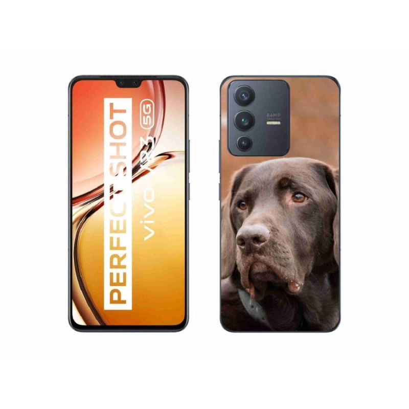 Gélový obal mmCase na mobil Vivo V23 5G - hnedý labrador