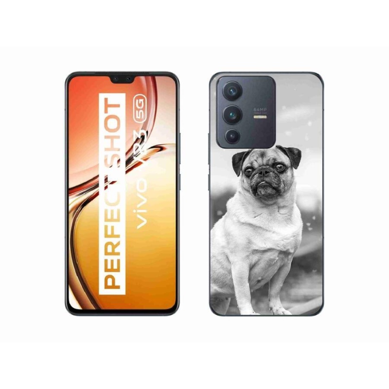 Gélový obal mmCase na mobil Vivo V23 5G - mops