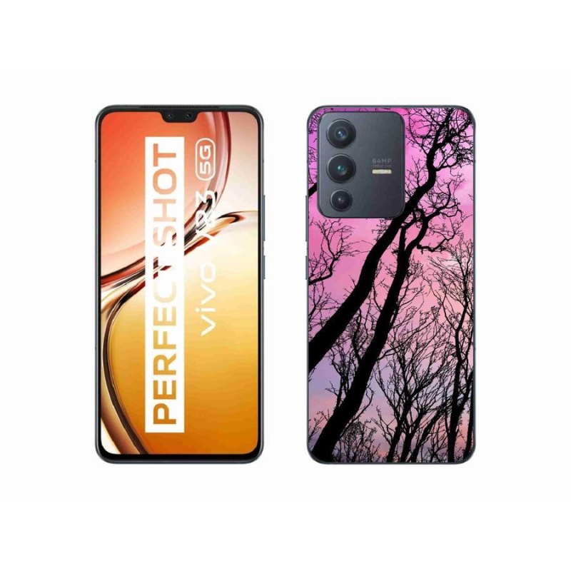 Gélový obal mmCase na mobil Vivo V23 5G - opadané stromy