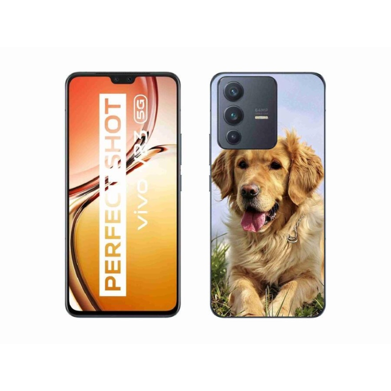 Gélový obal mmCase na mobil Vivo V23 5G - zlatý retriever