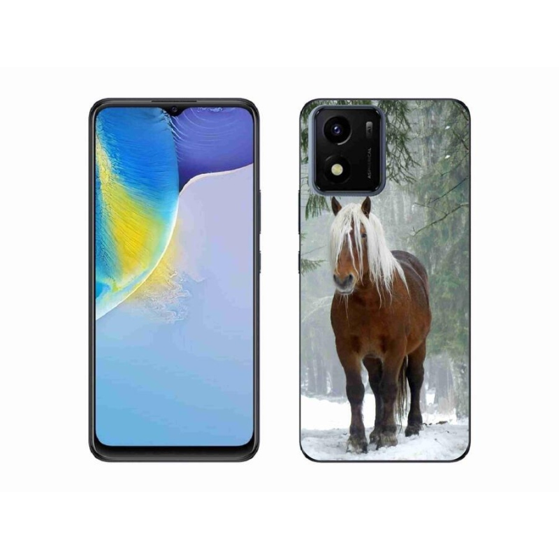 Gélový obal mmCase na mobil Vivo Y01 - kôň v lese