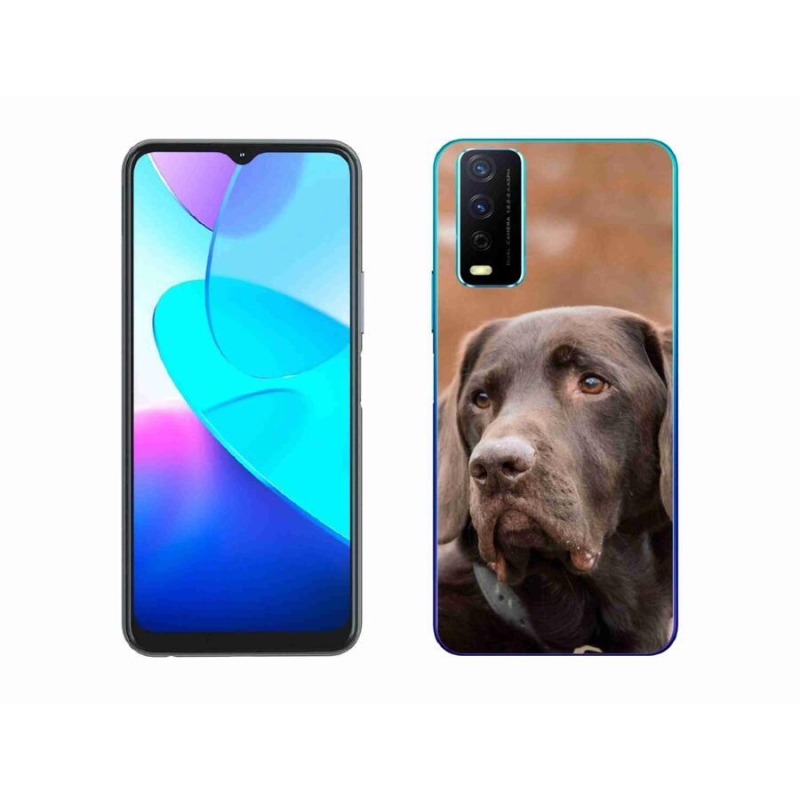 Gélový obal mmCase na mobil Vivo Y11s/Y20s - hnedý labrador