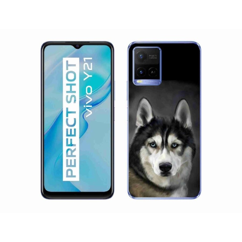 Gélový obal mmCase na mobil Vivo Y21/Y21s/Y33s - husky