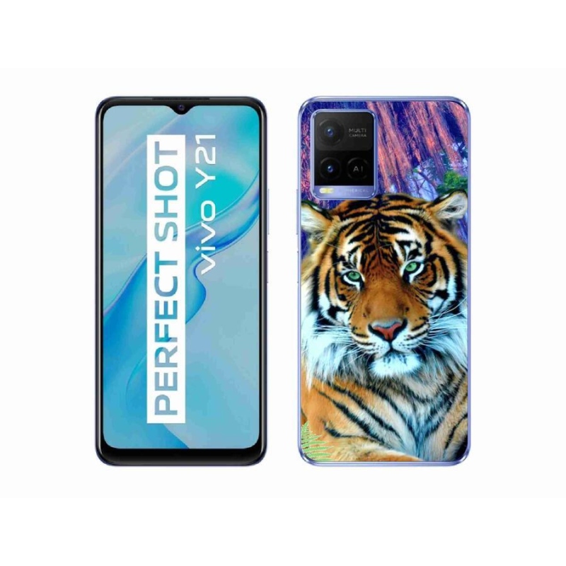 Gélový obal mmCase na mobil Vivo Y21/Y21s/Y33s - tiger