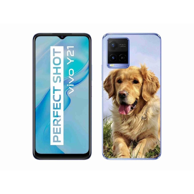 Gélový obal mmCase na mobil Vivo Y21/Y21s/Y33s - zlatý retriever