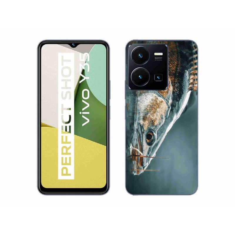 Gélový obal mmCase na mobil Vivo Y35 - zubáč