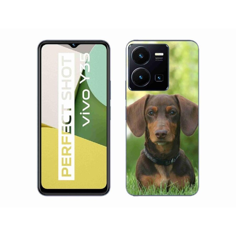 Gélový obal mmCase na mobil Vivo Y35 - hnedý jazvečík