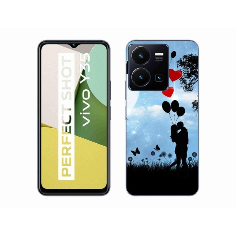 Gélový obal mmCase na mobil Vivo Y35 - zamilovaný pár