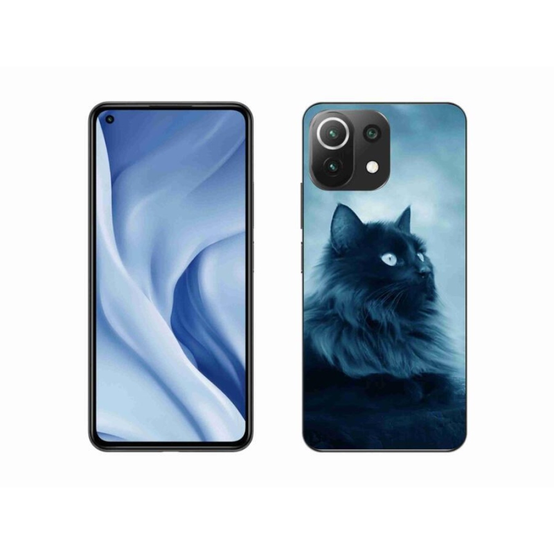 Gélový obal mmCase na mobil Xiaomi 11 Lite 5G NE - čierna mačka 1