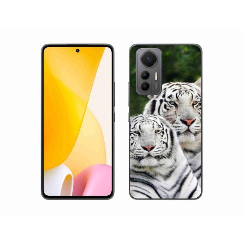 Gélový obal mmCase na mobil Xiaomi 12 Lite - bieli tigre