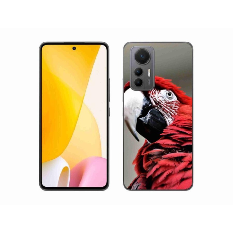 Gélový obal mmCase na mobil Xiaomi 12 Lite - papagáj ara červený