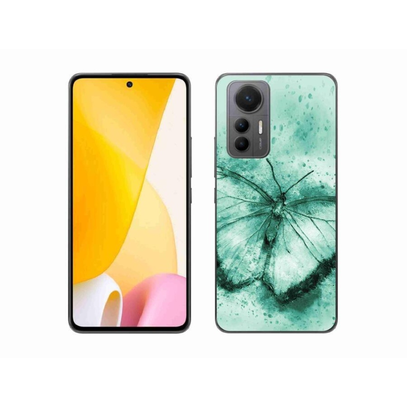 Gélový obal mmCase na mobil Xiaomi 12 Lite - zelený motýľ