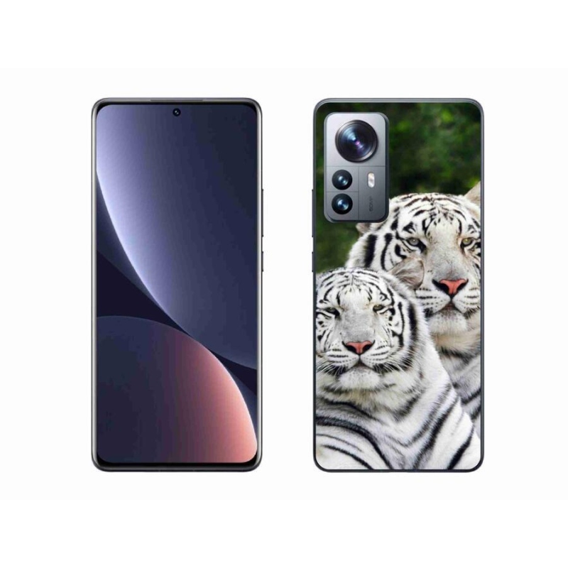 Gélový obal mmCase na mobil Xiaomi 12 Pro - bieli tigre