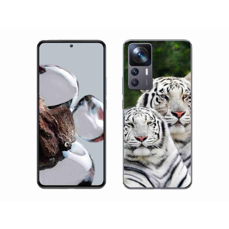 Gélový obal mmCase na mobil Xiaomi 12T - bieli tigre