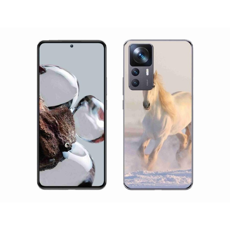 Gélový obal mmCase na mobil Xiaomi 12T - kôň v snehu