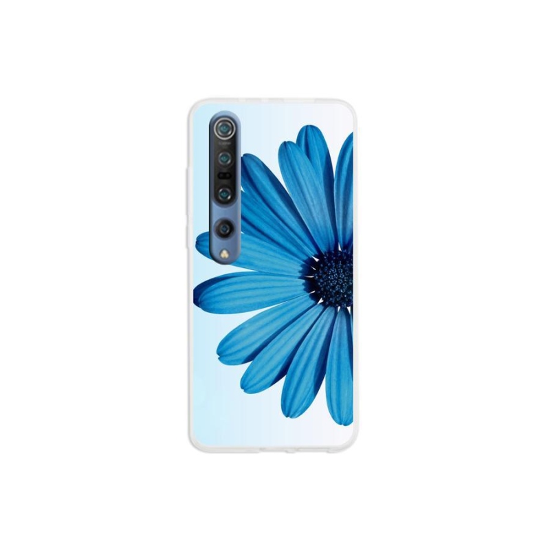 Gélový obal mmCase na mobil Xiaomi Mi 10 - modrá margaréta