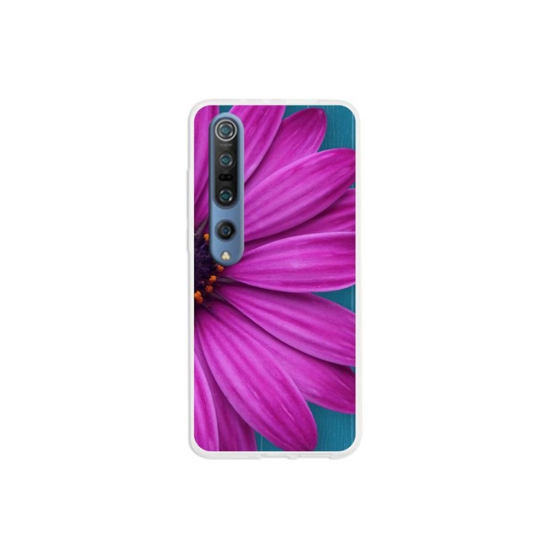 Gélový obal mmCase na mobil Xiaomi Mi 10 Pro - fialová margaréta