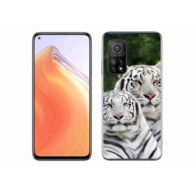 Gélový obal mmCase na mobil Xiaomi Mi 10T 5G - bieli tigre