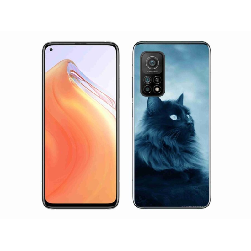 Gélový obal mmCase na mobil Xiaomi Mi 10T Pro 5G - čierna mačka 1