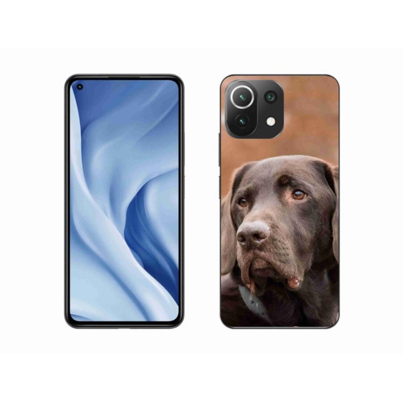 Gélový obal mmCase na mobil Xiaomi Mi 11 Lite 4G/5G - hnedý labrador