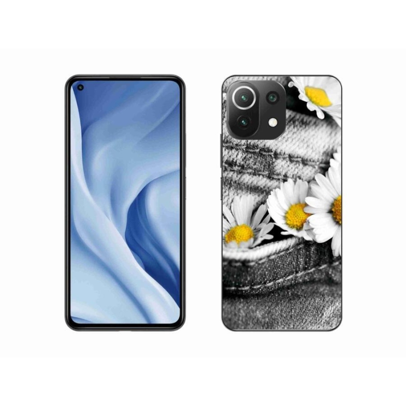 Gélový obal mmCase na mobil Xiaomi Mi 11 Lite 4G / 5G - margaréty