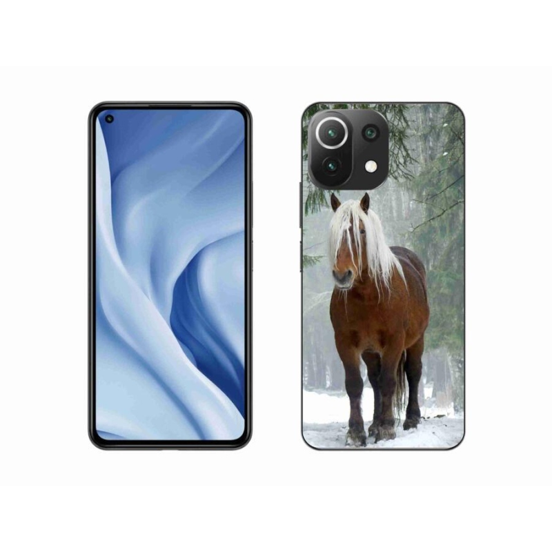 Gélový obal mmCase na mobil Xiaomi Mi 11 Lite 4G / 5G - kôň v lese