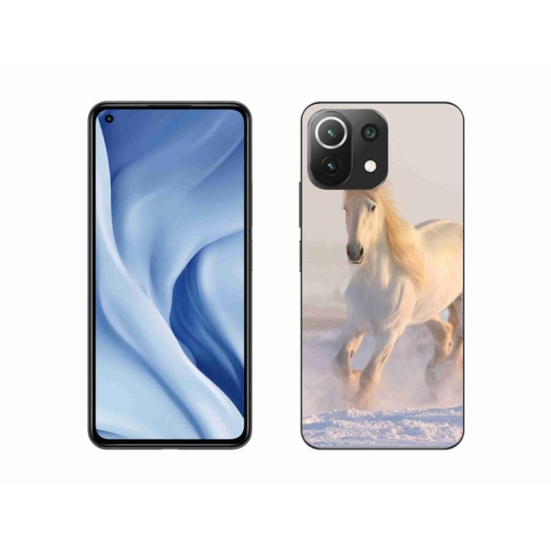 Gélový obal mmCase na mobil Xiaomi Mi 11 Lite 4G/5G - kôň v snehu