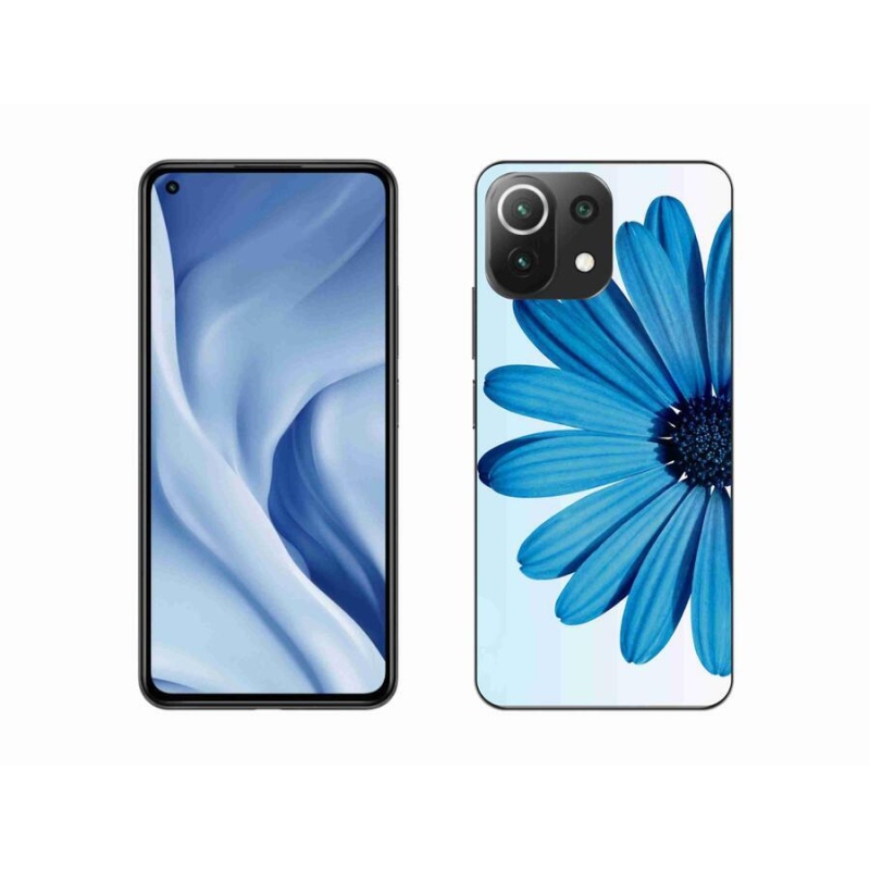 Gélový obal mmCase na mobil Xiaomi Mi 11 Lite 4G/5G - modrá margaréta
