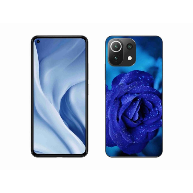 Gélový obal mmCase na mobil Xiaomi Mi 11 Lite 4G / 5G - modrá ruža