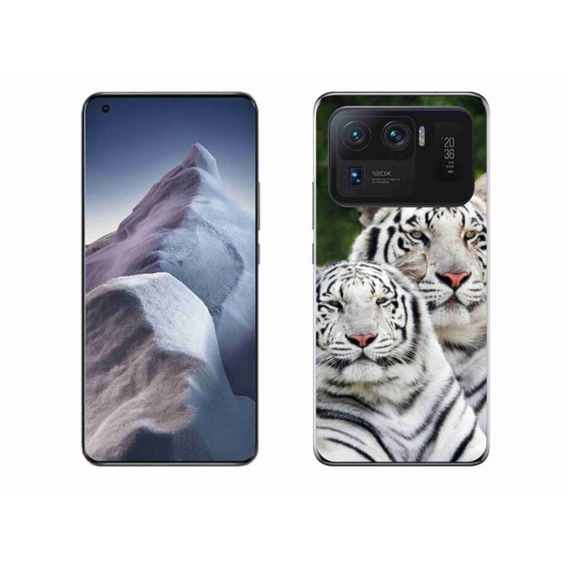 Gélový obal mmCase na mobil Xiaomi Mi 11 Ultra - bieli tigre