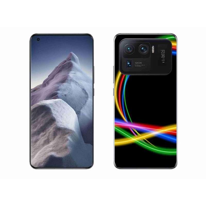 Gélový obal mmCase na mobil Xiaomi Mi 11 Ultra - neónové kruhy