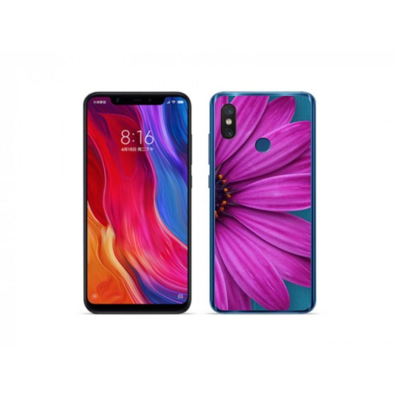 Gélový obal mmCase na mobil Xiaomi Mi 8 - fialová margaréta