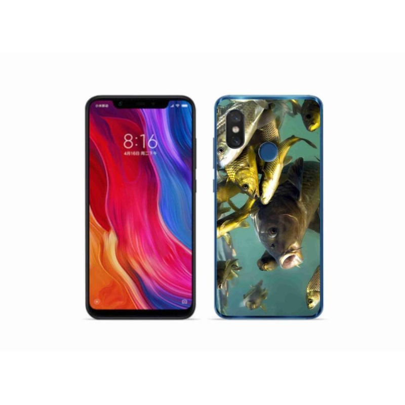 Gélový obal mmCase na mobil Xiaomi Mi 8 - kŕdeľ rýb