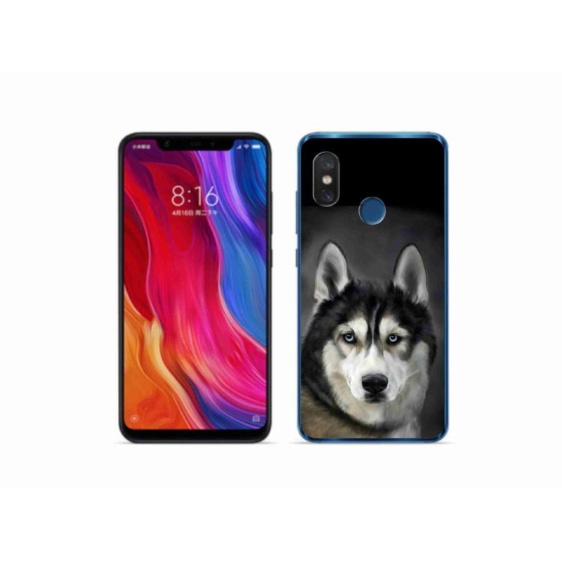 Gélový obal mmCase na mobil Xiaomi Mi 8 - husky