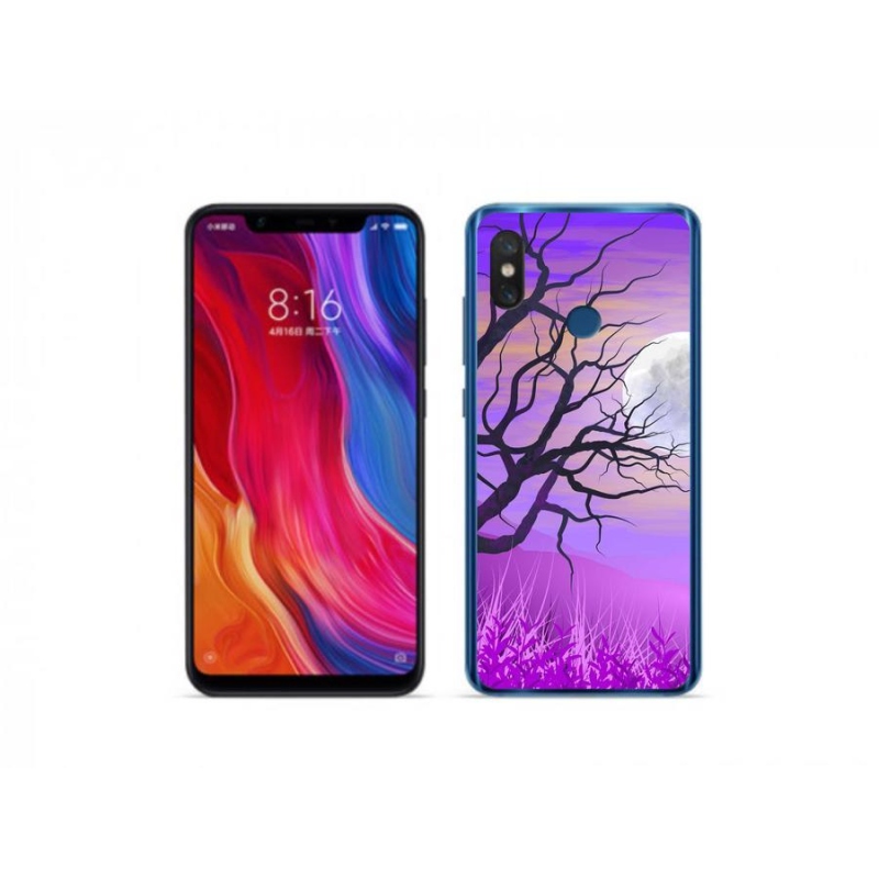 Gélový obal mmCase na mobil Xiaomi Mi 8 - kreslený opadané strom