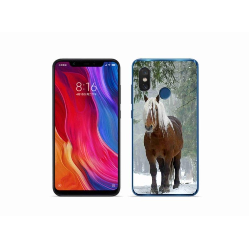 Gélový obal mmCase na mobil Xiaomi Mi 8 - kôň v lese