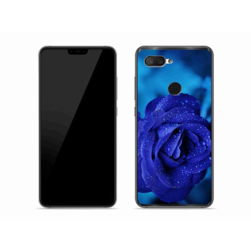 Gélový obal mmCase na mobil Xiaomi Mi 8 Lite - modrá ruža