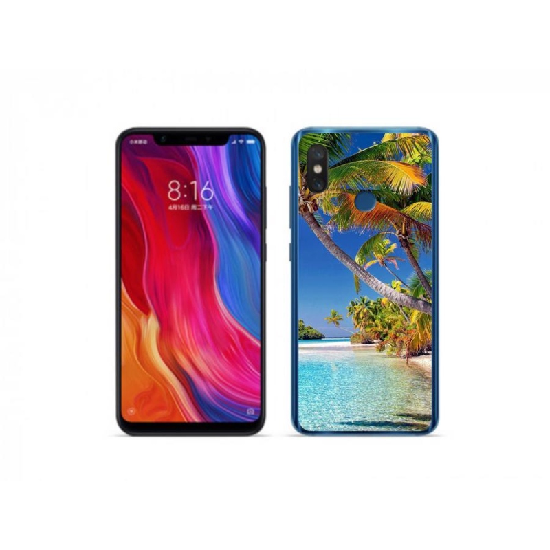 Gélový obal mmCase na mobil Xiaomi Mi 8 - morská pláž